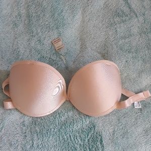 Beige peach strapless bra